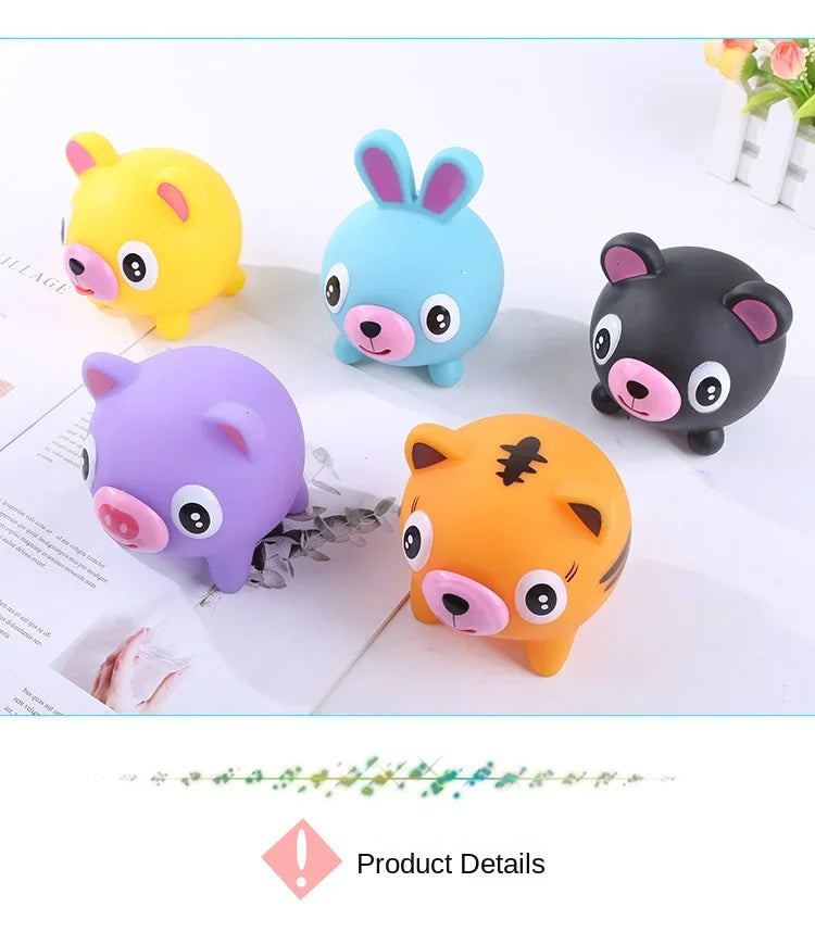 Talking Animal Baby Toys Jabber Ball Tongue Out Stress Relieve Soft Cute Tiger Pig Dog Ball Great Gifts for Kids Adult Baby Toy