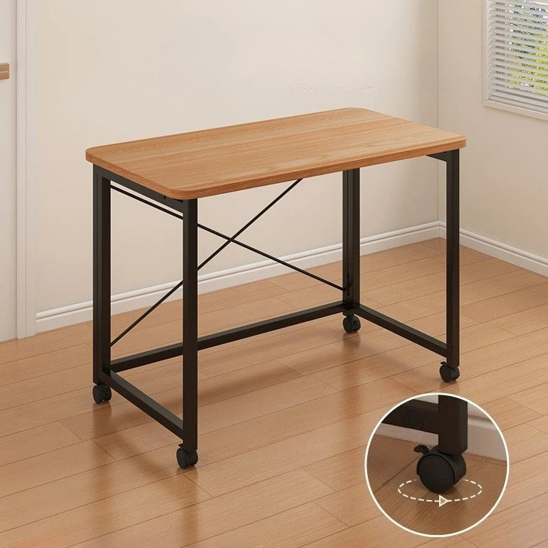 Folding desk, movable desk, home student computer desk, study desk, bedroom bedside desk, office desk computer desk desk table