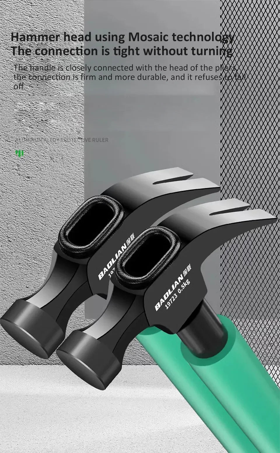 Multifunction High CarbonSteel Claw Hammer with 14/17/19mm Socket Wrench Reduction Handle Maintenance Installation Hand Tool