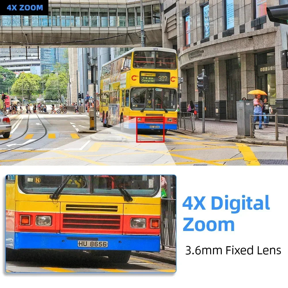 2K 4MP Auto Tracking PTZ Security Camera, 2.4G WiFi Outdoor IP Camera with Two-Way Audio, Night Vision, Smart Motion Detection,