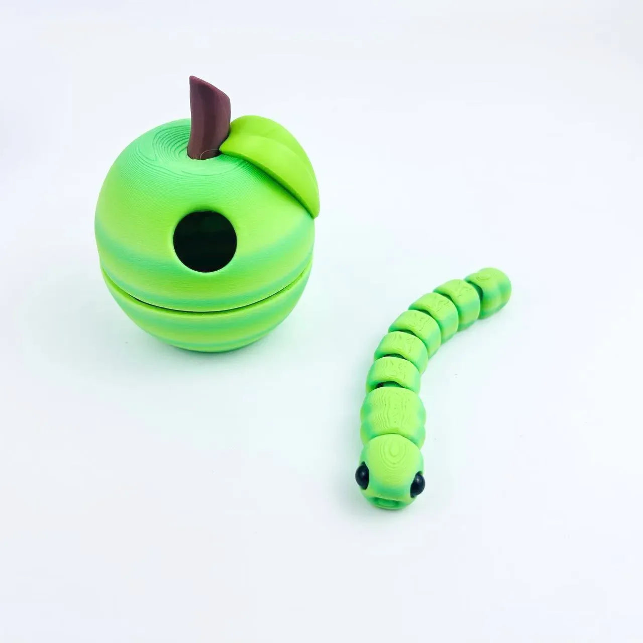 3D Printed Apple Bug Creative Children's Toy Full Body Joints Movable Multi-color Model Figure Home Ornament Birthday Gift
