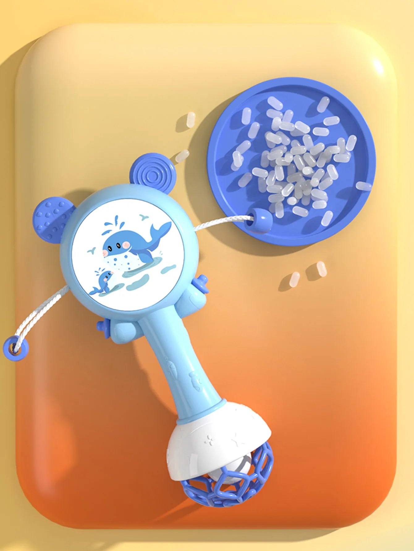 Baby Music Flashing Rattle Toys Rabbit Teether Hand Bells Mobile Infant Stop Weep Tear Rattles Newborn Early Educational Toy 18M
