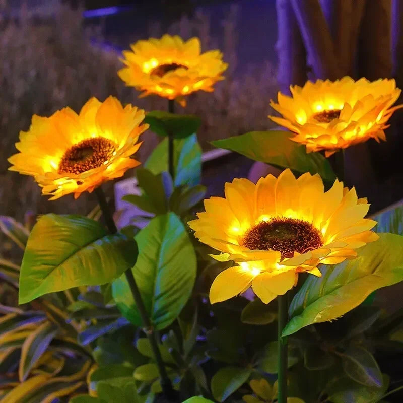 LED Solar Sunflower Outdoor Lawn Light Garden Yard Lawn Night Lamp Landscape Garden Home 2025 Ramadan Wedding Decorations