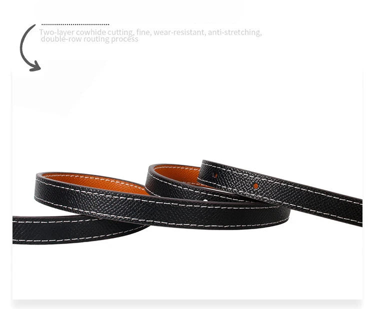 2023 Double-sided use of women's leather belt decorated ins fashion jeans wild student trend luxury design top quality brand