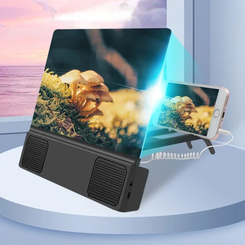 3D Screen Amplifiers Mobile Phone Magnifier With Enlarged Speaker Video Amplifier Stand Magnifying Folding Desk Audio Anti-BlueB