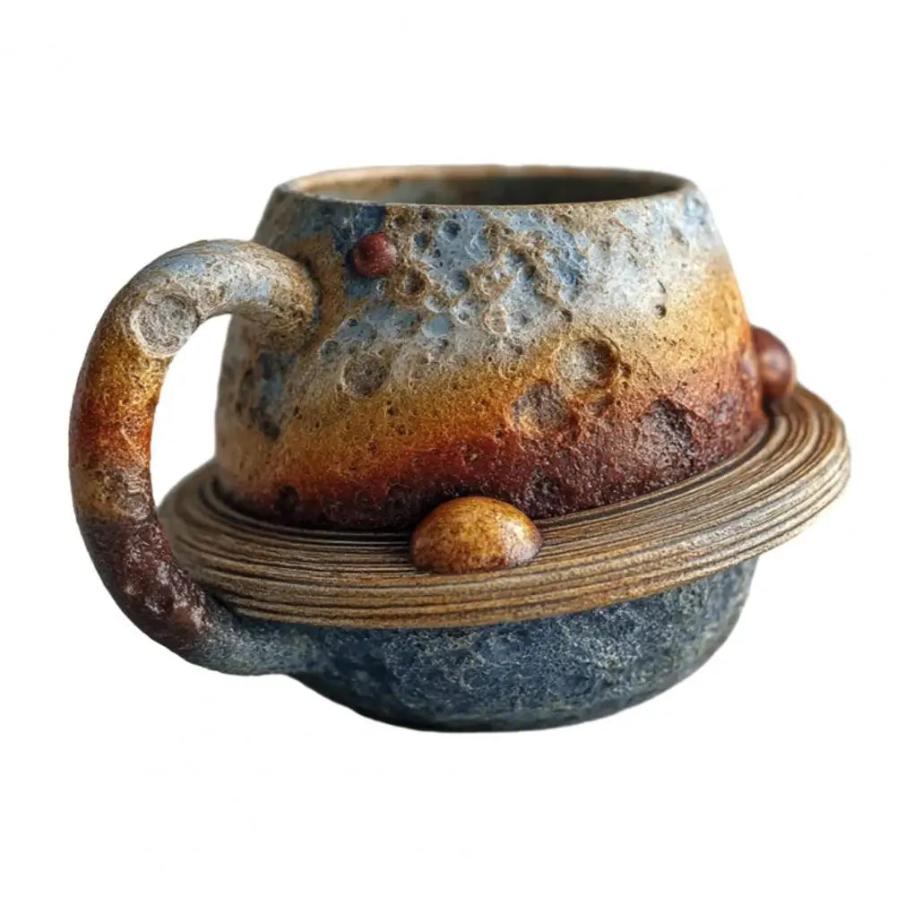 Solar System Planet Mugs Space-Themed Coffee Cups with Ergonomic Handle Planet-inspired Ceramic Cup Space Embossed Planet Mugs