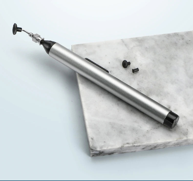 IC SMD Vacuum Suction Pen Remover Sucker Pump IC SMD Tweezer Pick Up Tool Solder Desoldering with 3 Suction Header Dropship