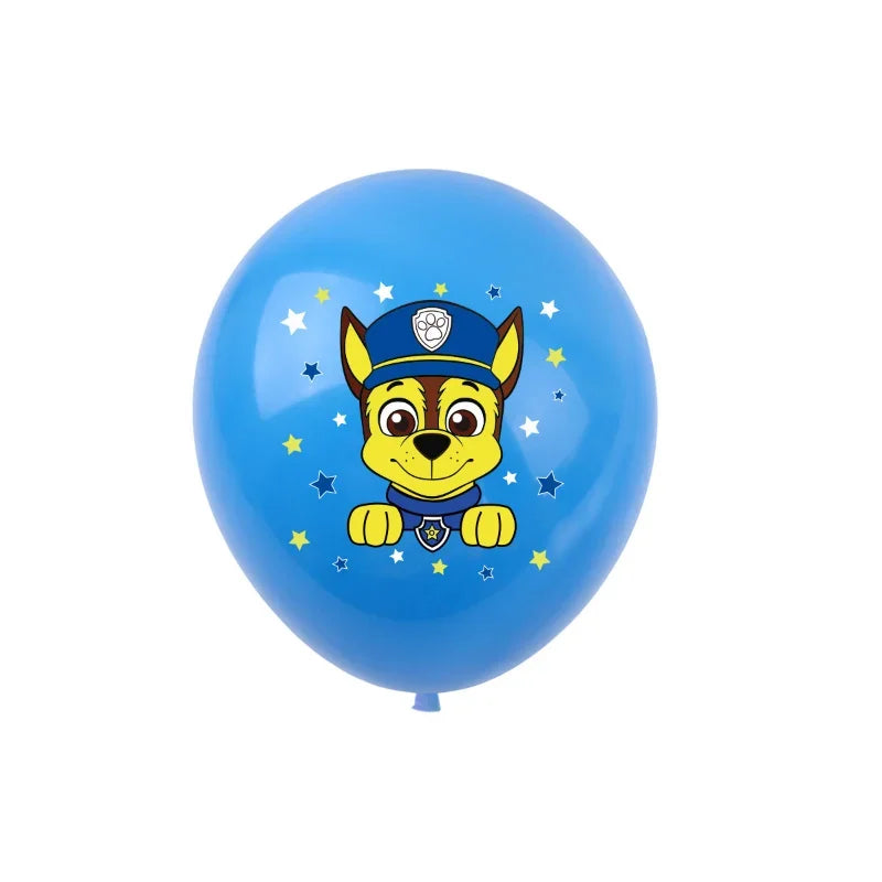 10pcs Paw Patrol Balloons Birthday Party Happy Atmosphere Decoration Supplies Cartoon Patrol Canine Chase Balloon Kids Toy Gifts