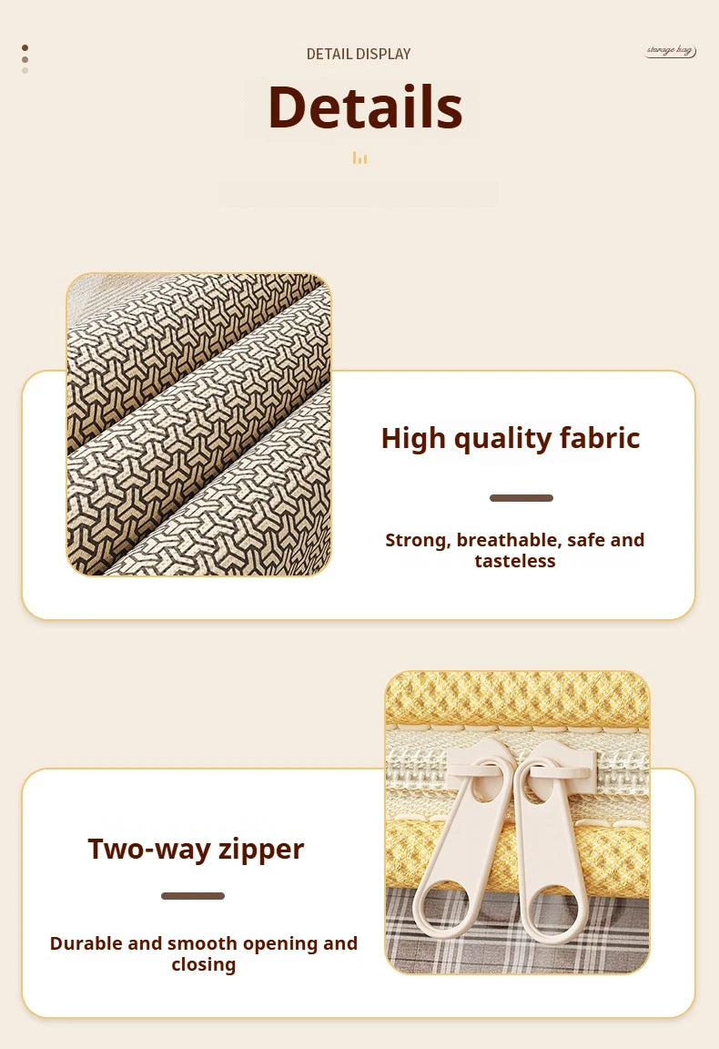 Closet Dustproof Organizer Visible Storage Bag Foldable Storage Box Quilt Container Moisture-proof Clothes Moving Bag