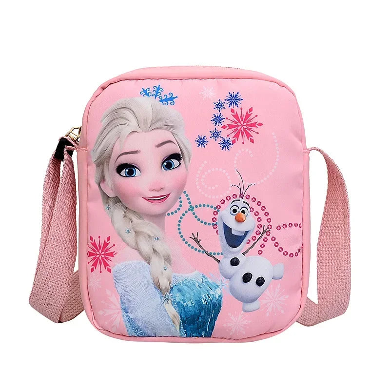 MINISO Disney 2024 New Princess Series Crossbody Bag "Frozen 2" Elsa Sophia Cartoon Shoulder Bag Girls Casual Fashion Handbag