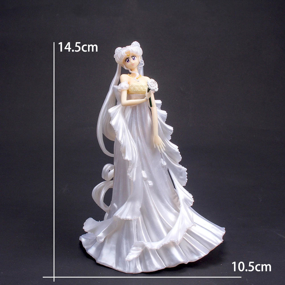Sailor Moon Figure Anime Cartoon Jupiter Makoto Venus Minako Tsukino Rabbit Doll Toy Little Princess Cake Decoration Ornaments