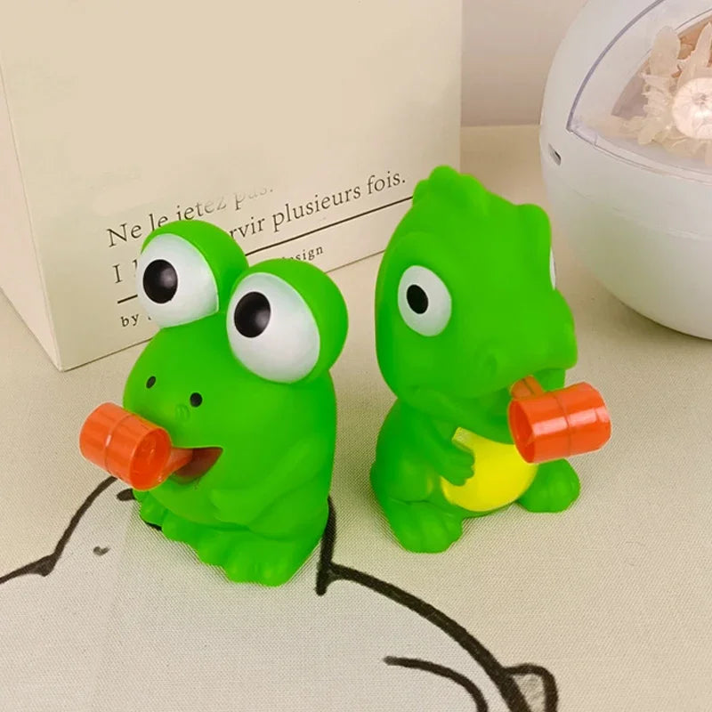 Children Creative Decompression Fidget Toys Pinch Frog Dinosaur Sticking Tongue Out Relieve Stress Toy Christmas Gifts For Kids