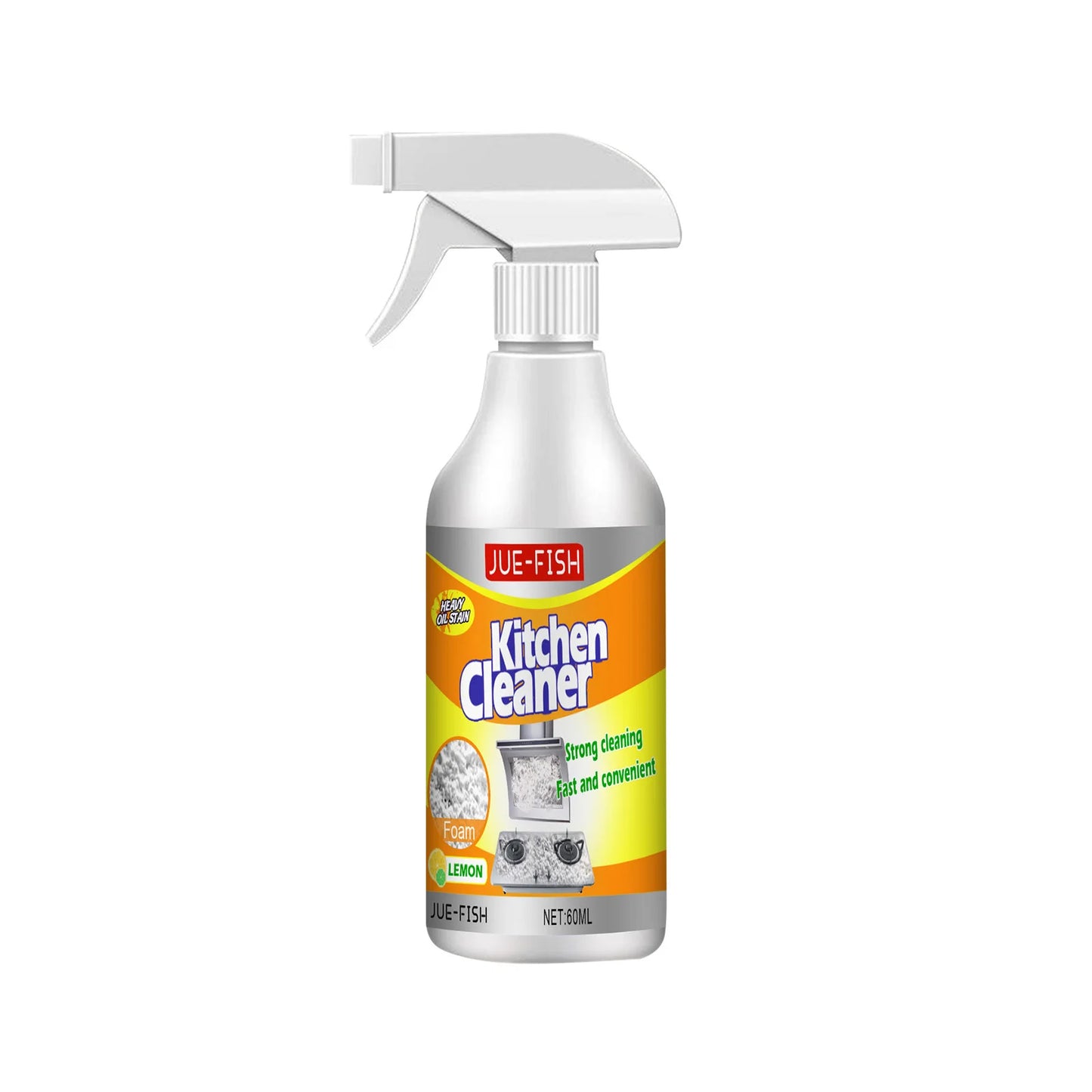 60ml Heavy Oil Cleaner Kitchen Oil Stain Powerful Degreaser Oil Stains Remover Cleaning Grills Oven Home Cooktop Cleaning Spray
