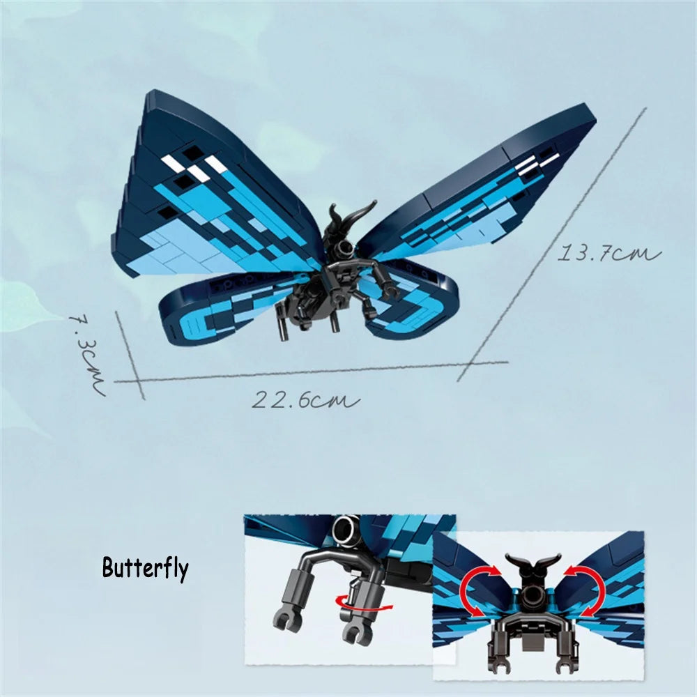 Rhinoceros Beetle Colorful Insect 3D Model Building Blocks Toy Easy Assembly Puzzle Toys Perfect Holiday Gift for Kids Birthday