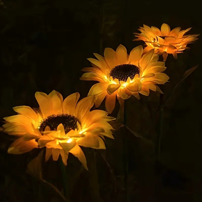 LED Solar Sunflower Outdoor Lawn Light Garden Yard Lawn Night Lamp Landscape Garden Home 2025 Ramadan Wedding Decorations