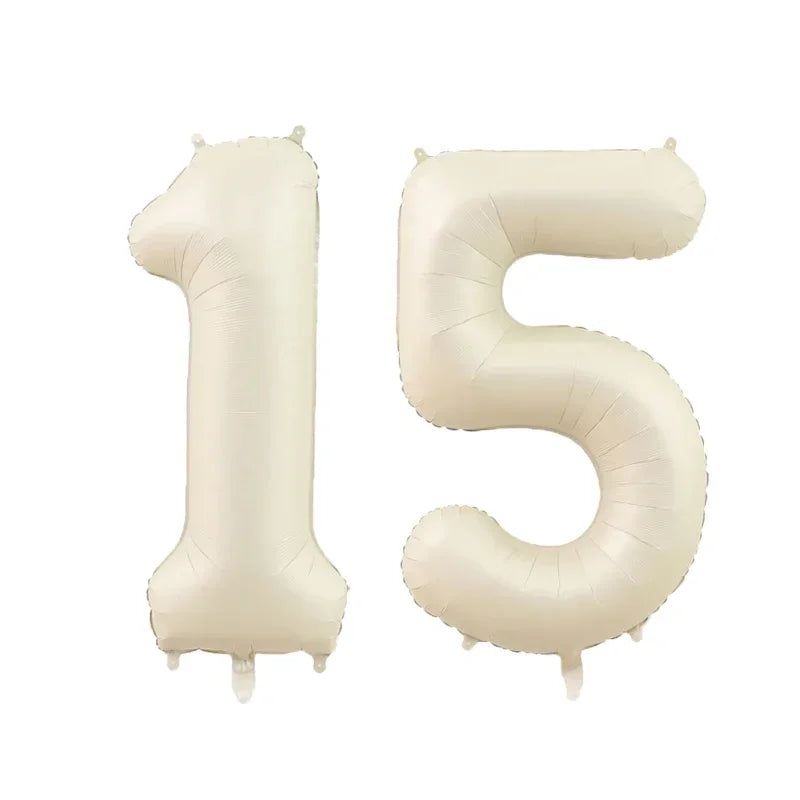 2Pcs 32 Inch Gold Silver Black Blue Red Helium Foil Number Balloon 10 11 12 13 14 15 Happy Birthday Party Decoration Supplies