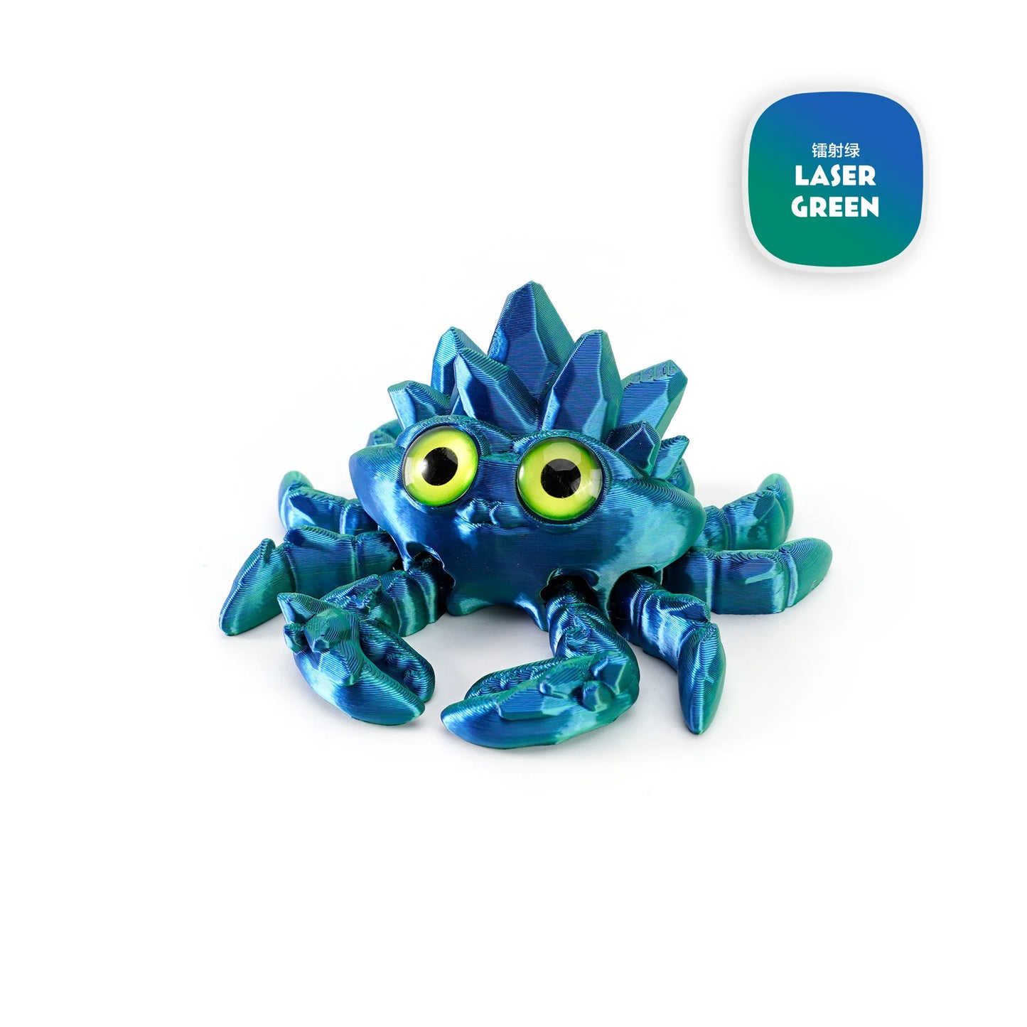 3D Printed Crystal Gems Crab Toys Joint Movable Model Novelty Animals Toy Anti-stress Figurine Miniature Desk Ornaments Birthday