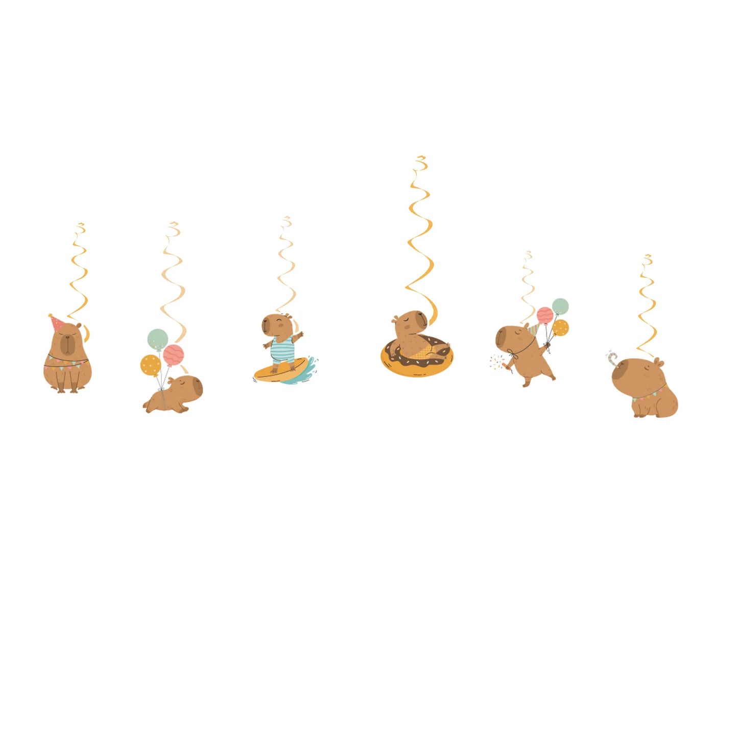Capybara Birthday Party Decorations Tableware Set Cups Plates Napkins Tablecloth Straws Capybara Balloons Toy Girls Party Favors