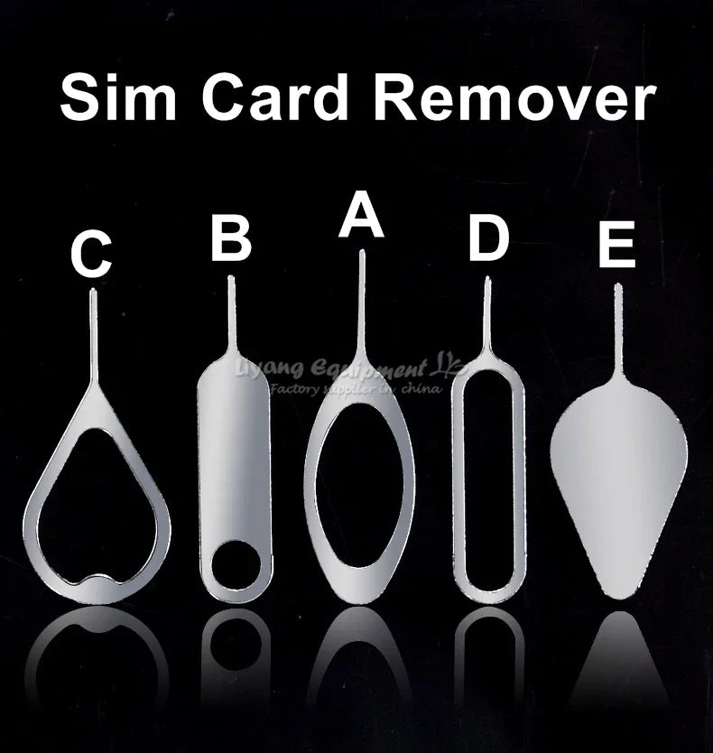 5pcs Mobile Phone Sim Card Remover Pin Needle Replacement Parts Tool Kit for iPhone Samsung Blackberry Xiaomi Oppo Huawei Repair