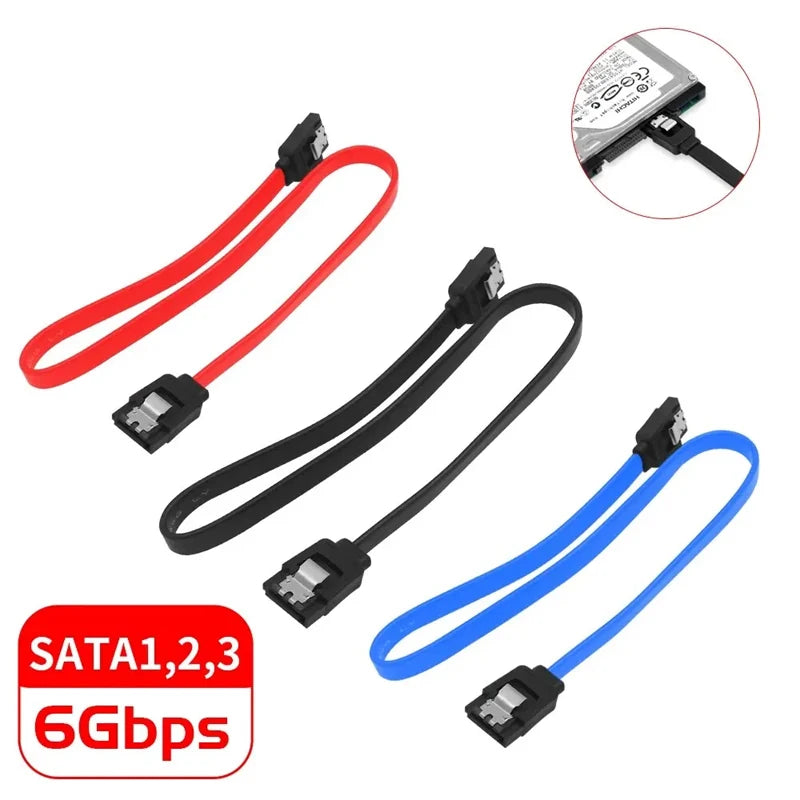 1pcs SATA III Data Cable With Locking 40cm Right Angle Female Data Cable 6 Gbit/s Computer Cables For SATA HDD