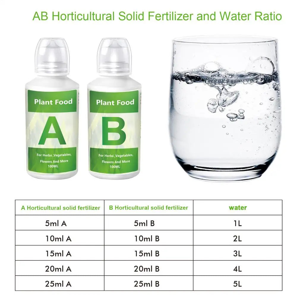 Fertilizer AB Two Part Set Hydroponic Garden Plant Food Plant Fertilizer For Flowers Vegetables Grass Nutrients Garden supplies