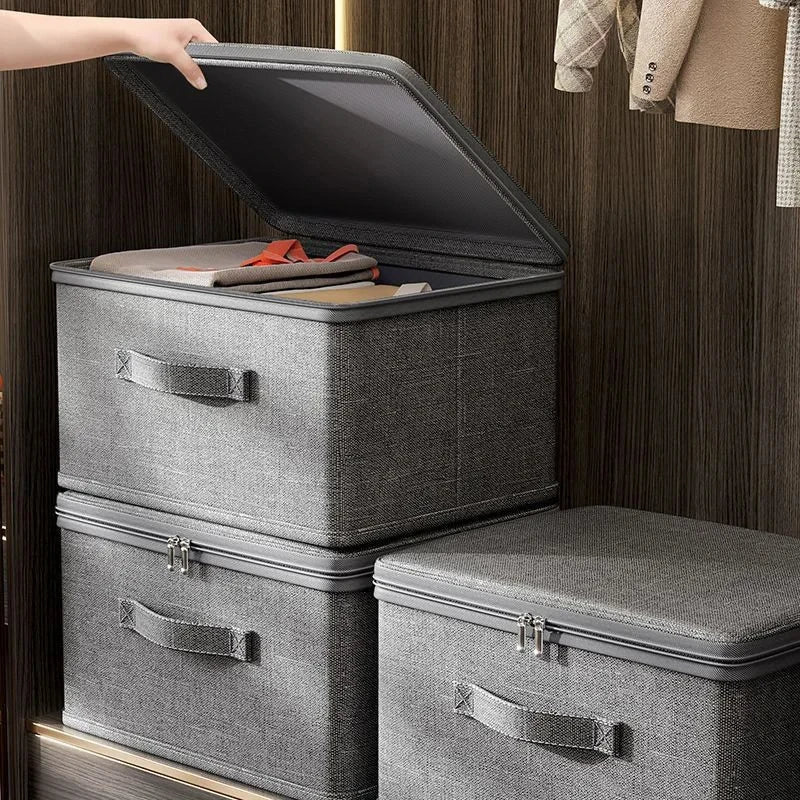 Household Storage Box Large-Capacity Wardrobe Clothes Layered Sorting Box Privacy Storage Suitable for Home Organization