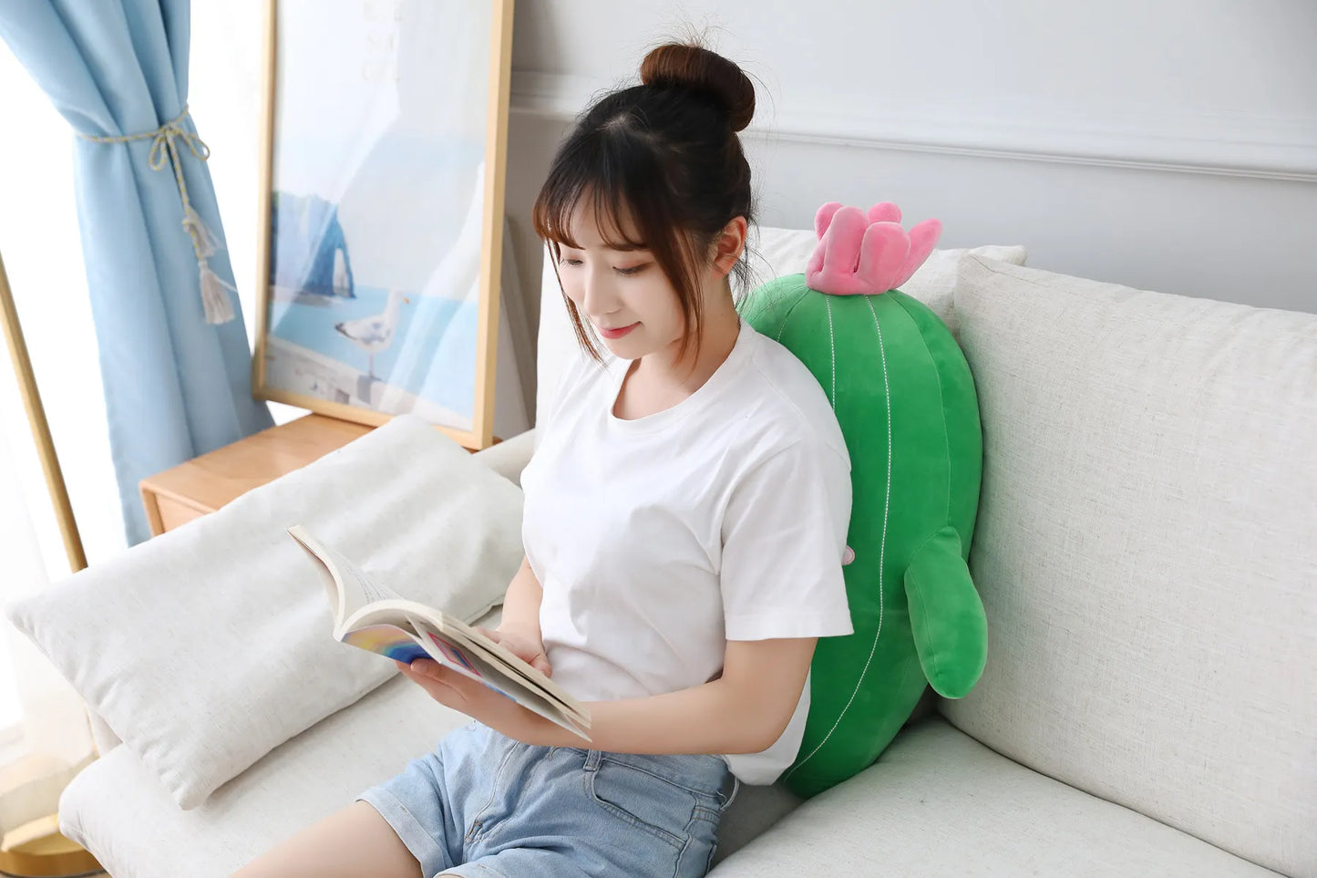 25/40/65cm Kawaii Simulation Cactus Plush Toy Cute Stuffed Plants Plushies Dolls Cartoon Soft Throw Pillow Kids Toys Home Decor