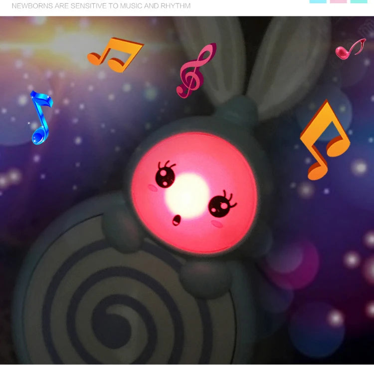 Baby Music Flashing Rattle Toys Rabbit Teether Hand Bells Mobile Infant Stop Weep Tear Rattles Newborn Early Educational Toy 18M