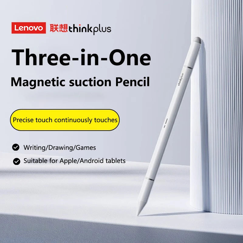 Lenovo Universal Three Pen Tips Stylus For Android IOS Capacitive Screen For IPad Apple Pencil Huawei Xiaomi Samsung Tablet Pen