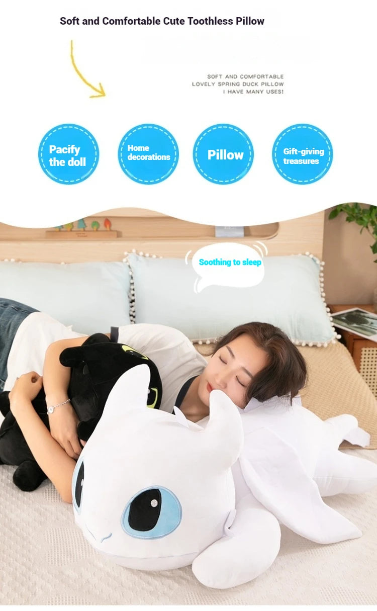 100cm Little Flying Dragon Kawaii Plush Toy Lying Posture Style Toothless Doll Pillow Children Couple Christmas Birthday Gift