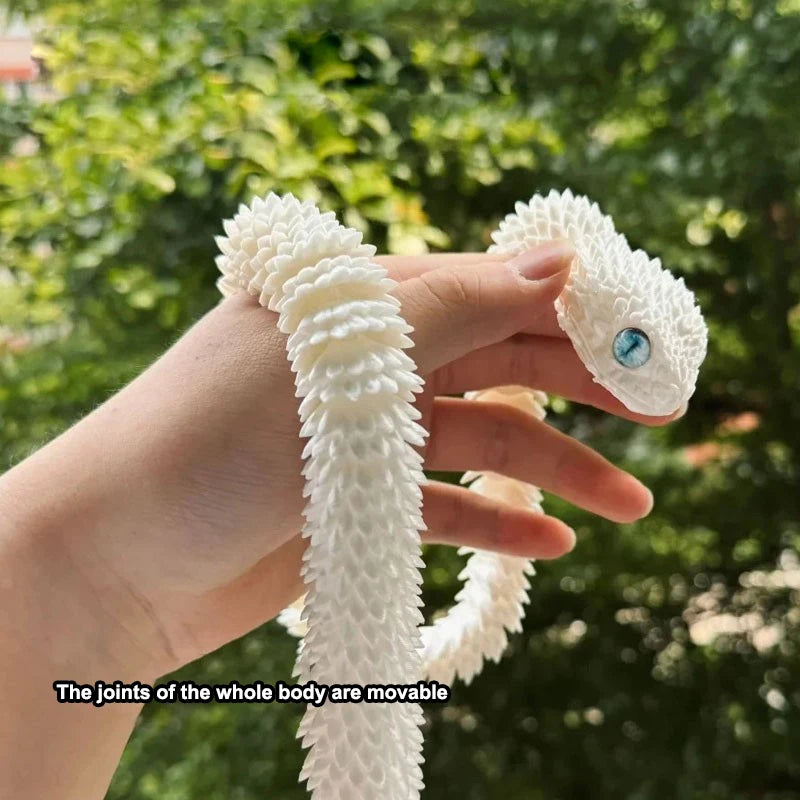 30cm 3D Printed Snake Toys Funny Printed Animals Snake Christmas New Year Craft Ornament Simulation Animal Home Desktop Ornament