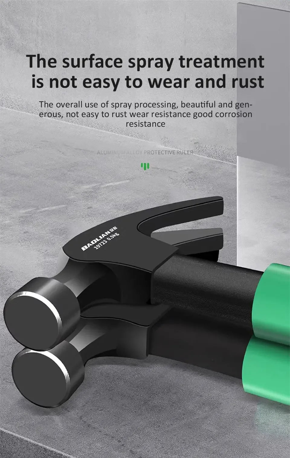 Multifunction High CarbonSteel Claw Hammer with 14/17/19mm Socket Wrench Reduction Handle Maintenance Installation Hand Tool