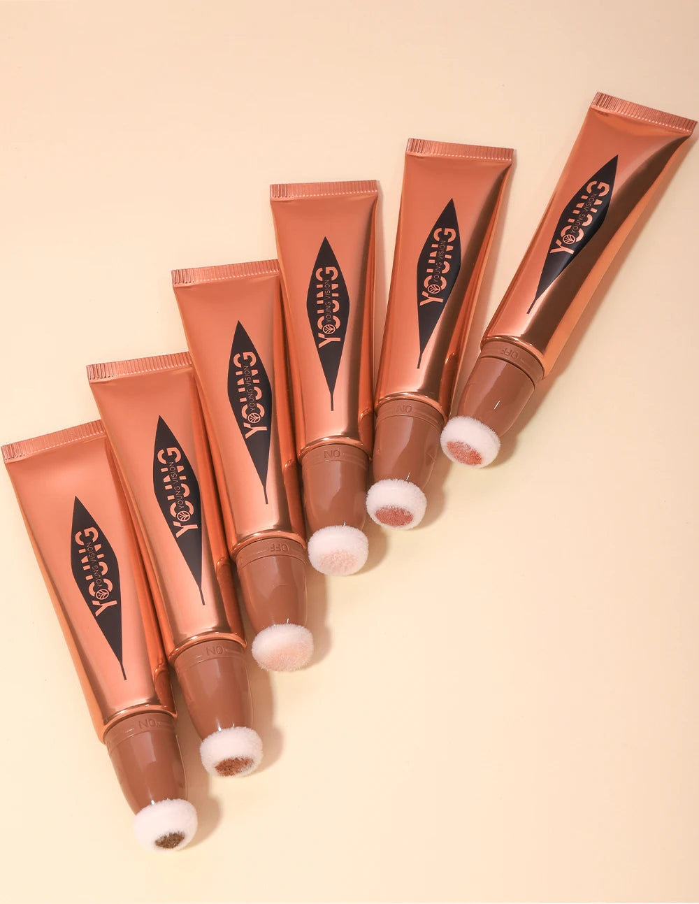 YOUNG VISION air cushion, powder blusher, high gloss stick, makeup liquid, rouge, 6 colors optional