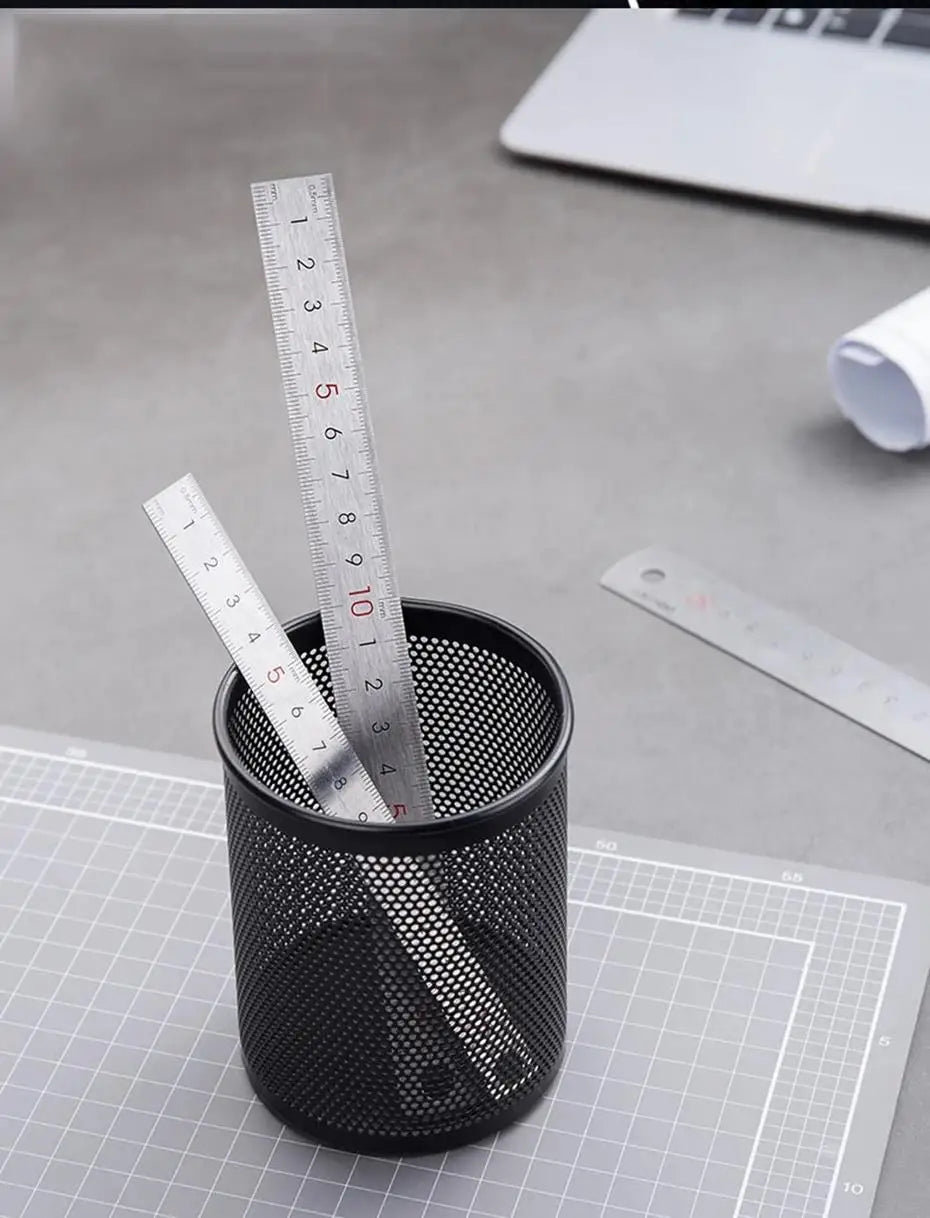 Deli Stainless Steel Ruler 15/20/30cm Metal Straight Ruler for Home School Precision Measuring Drawing Tool Supplies