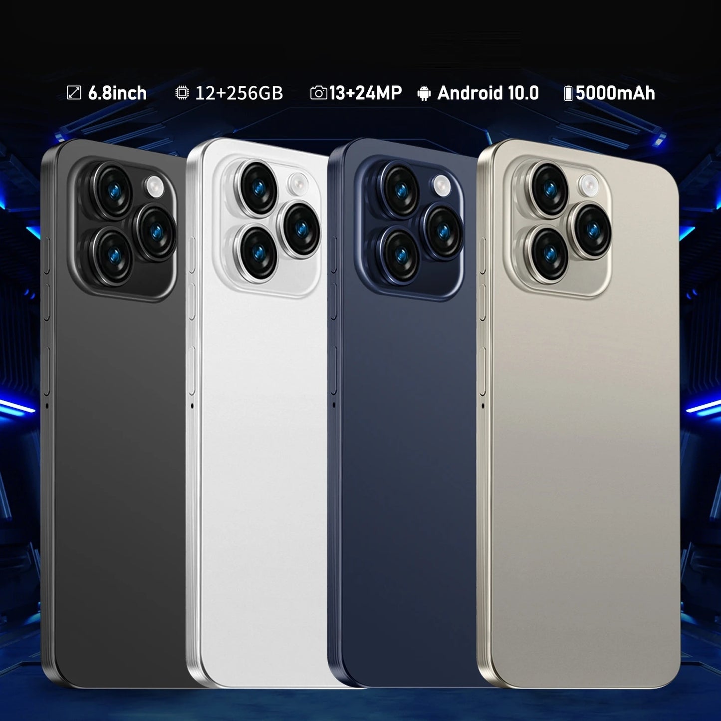 Note 14 Pro,Smartphone Cellphones Android 10,6.8 inch Screen,8+256GB,13+24MP,Mobile phone,5000mAh Google Play Store,Phone
