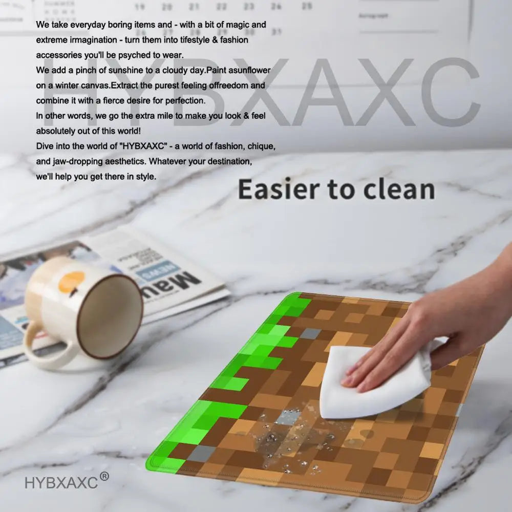 2025 New Minecraft Peripheral Computer Game My World Lawn Mousepad Mini Short Table Pad Anime Office Table Decoration Figure Toy