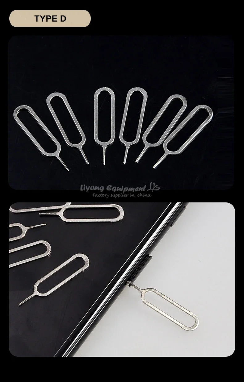 5pcs Mobile Phone Sim Card Remover Pin Needle Replacement Parts Tool Kit for iPhone Samsung Blackberry Xiaomi Oppo Huawei Repair