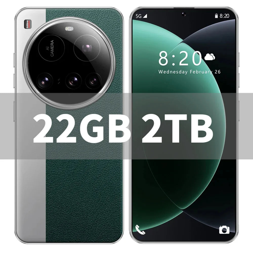Brand New M15 Ultra Smartphone 7.3inch HD 16GB+1TB Cell Phone 50+108MP Dual SIM 5G Mobile Phones 8000mAh Android15 Unlocked