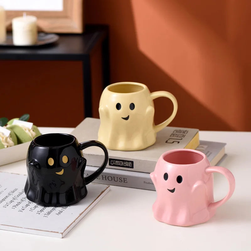 ceramic halloween ghost mug cup