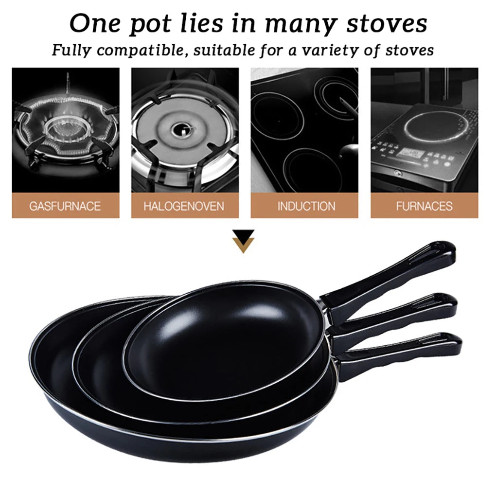 Frying Pan Non-stick Mini Thick Steak Flat Pan Iron Pancake Egg Fryer Kitchen Cookware, 20cm