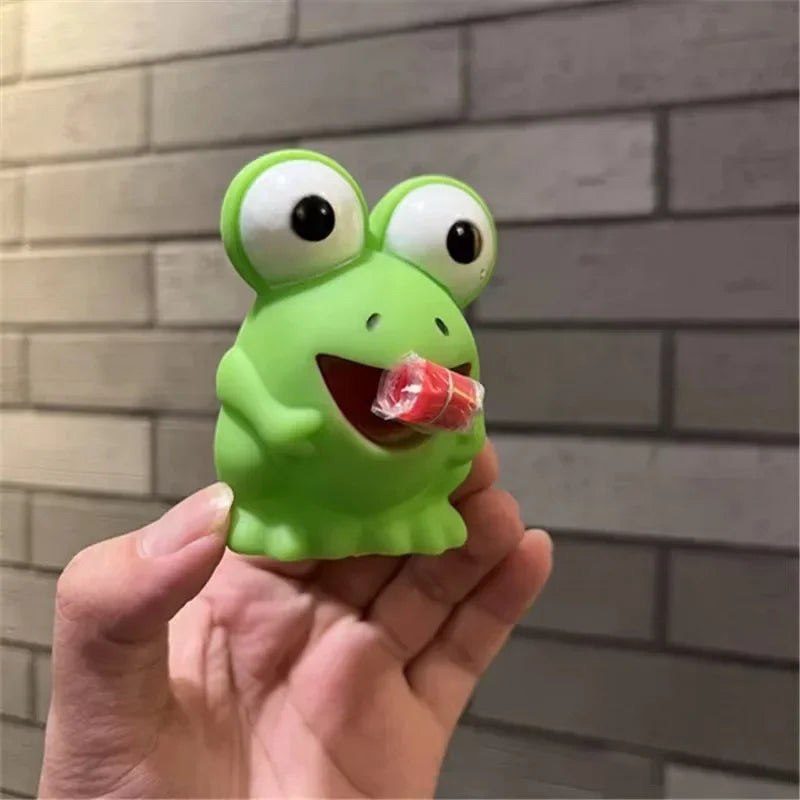 Children Creative Decompression Fidget Toys Pinch Frog Dinosaur Sticking Tongue Out Relieve Stress Toy Christmas Gifts For Kids