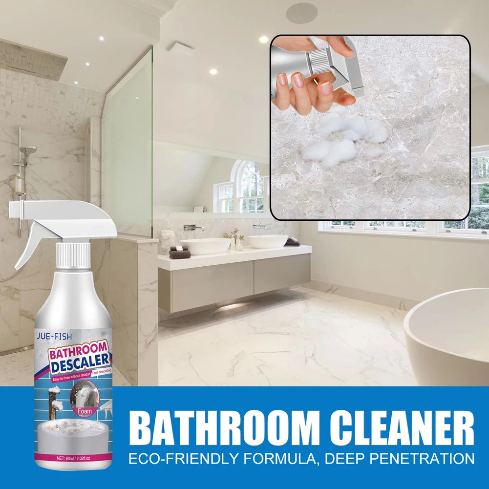 Stubborn Stains Cleaner Quickly Remove Bathroom Foam Cleaner Spray Descaling Cleaning Agent for Glass Wash Basin Stainless Steel