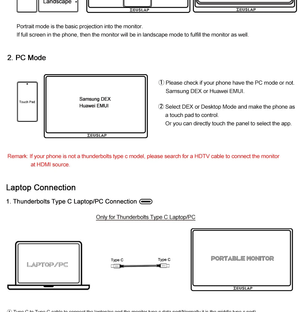 ZEUSLAP 16" 2.5K 144hz Touch Screen Portable Monitor 2560*1600 100%sRGB 500Cd/m² Travel Display for Laptop Computer