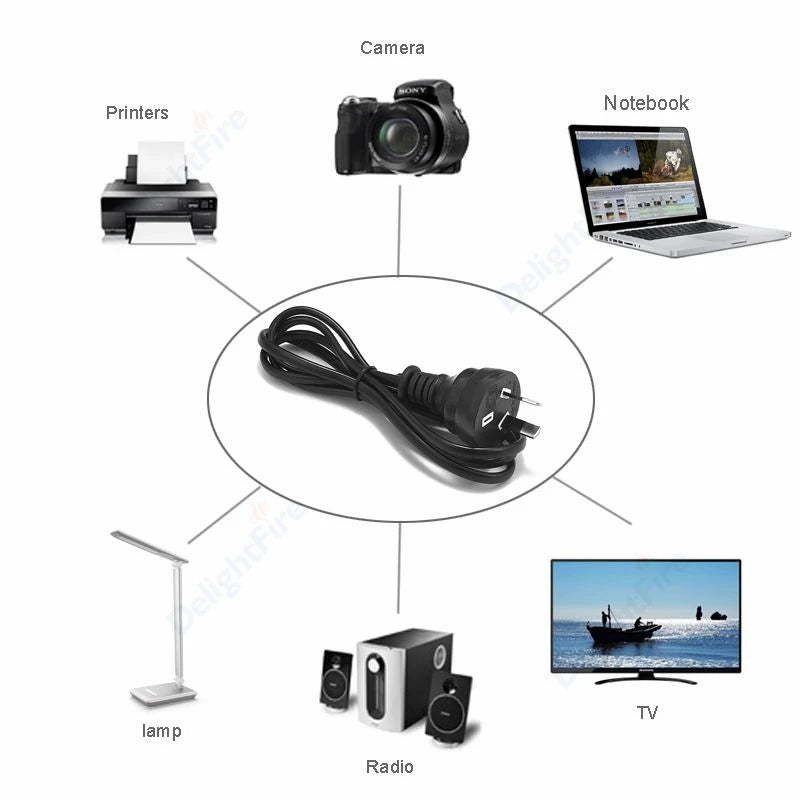 2 Prong Australia AC Power Cable 1.2m IEC C7 Figure 8 AU Plug Power Cord For PC Computer Monitor HDTV Samsung PS4  XBOX One S