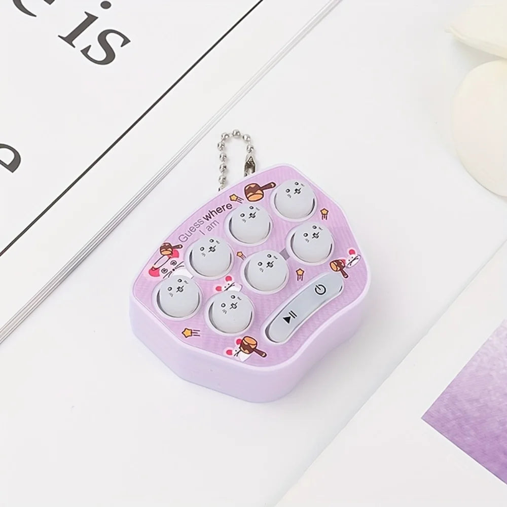 1pc Toys Whack A Mole Game Decompression Toy Keychain, Kids Simple Fingertip Toy