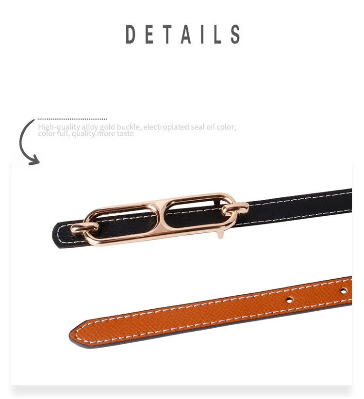 2023 Double-sided use of women's leather belt decorated ins fashion jeans wild student trend luxury design top quality brand