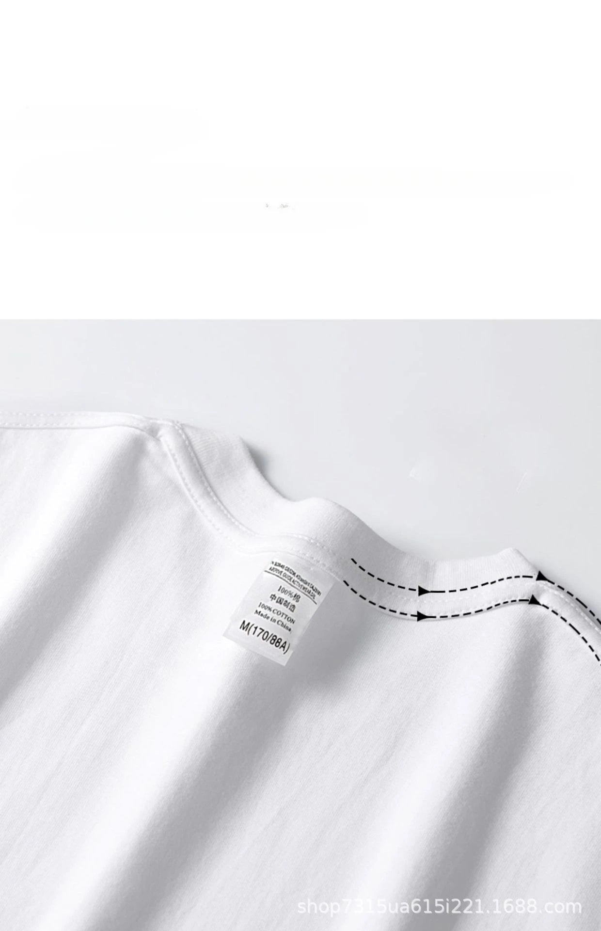 Beige 300g Heavyweight Cotton Short Sleeved T-shirt Summer Round Neck Loose and Base Shirt for Men Women Basic Tee