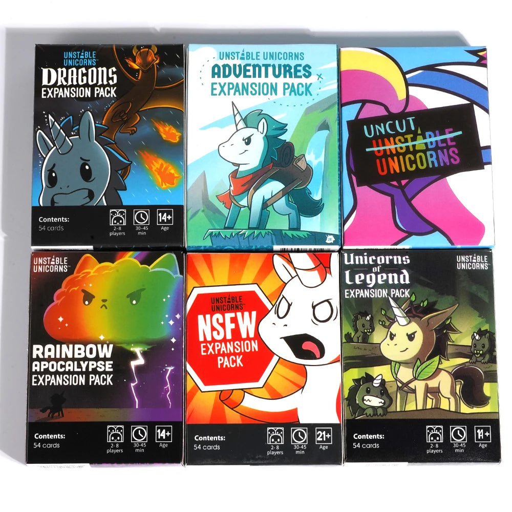 Unstable Unicorns Board English Family Party Expansion Basic Version Of Classic Board Games Control and Chaos Base Game