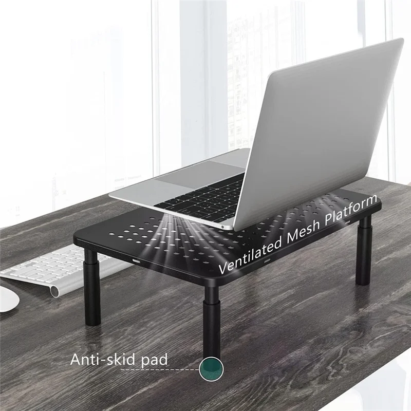 3 Height Adjustable Computer Monitor Stand Riser For Desk–New Pc Laptop Tv For Desktop Monitor Stand