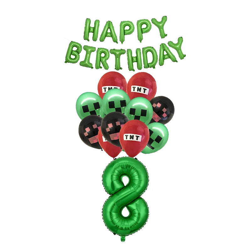 Birthday Party Decoration Disposable Tableware Set Paper Plates Cups Napkins Straws Tablecloth Balloons Kids Party Supplies Deco